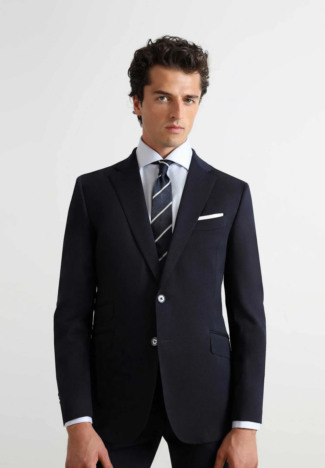 Traje Clasico Azul Marino-Scalpers Sale