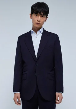 Traje Clasico Lana Azul Marino-Scalpers Cheap