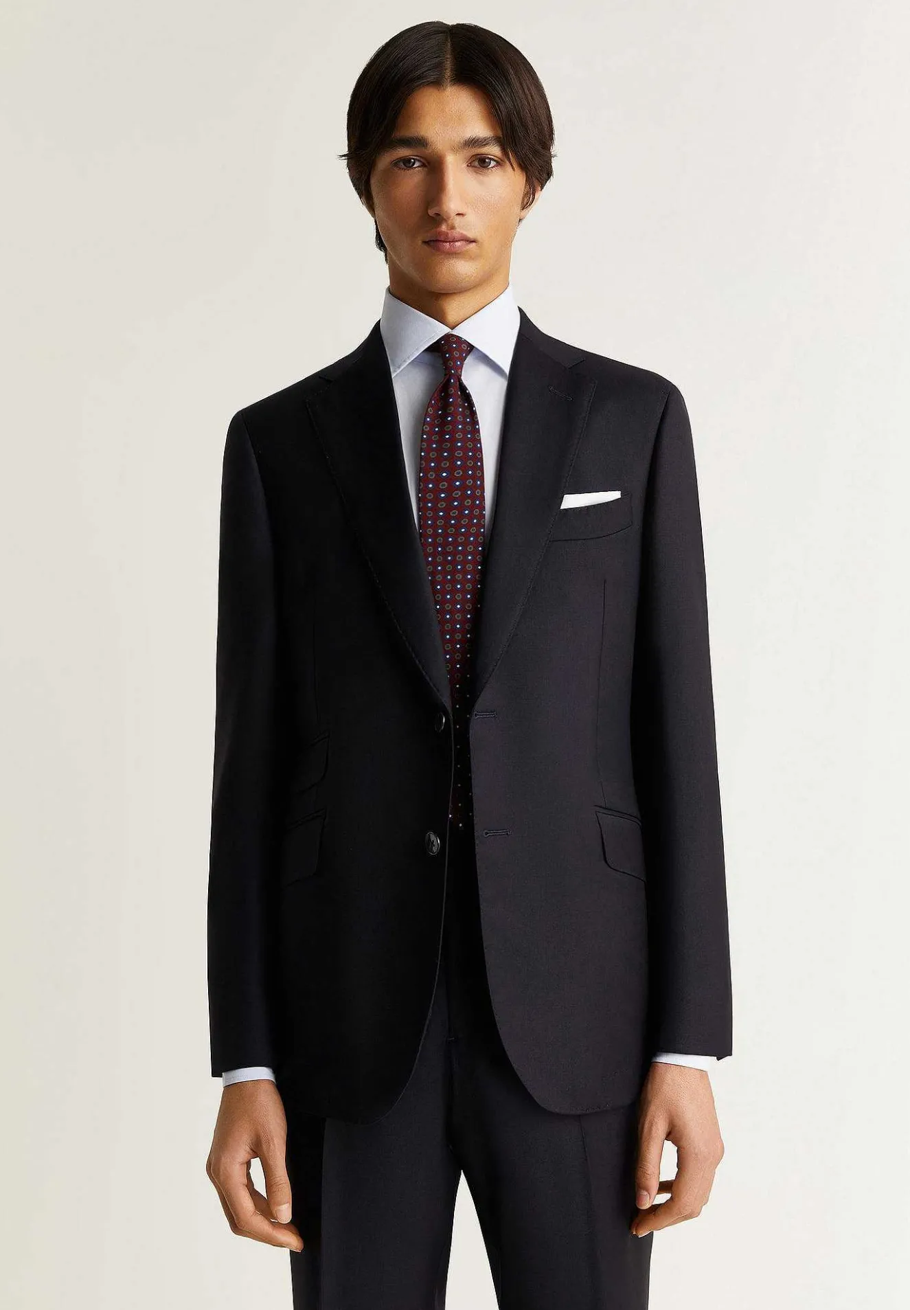 Traje Estructura Azul Marino Lana-Scalpers Cheap