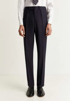 Traje Lana Azul Marino Rayas-Scalpers Online