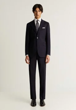 Traje Lana Azul Marino Rayas-Scalpers Online
