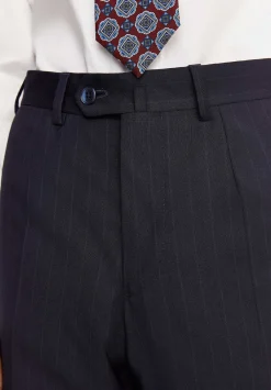 Traje Lana Azul Marino Rayas-Scalpers Online