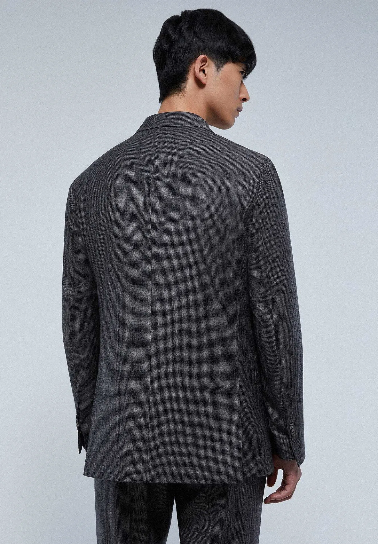 Traje Premium Cuadros Punta De Lanza Gris-Scalpers Best
