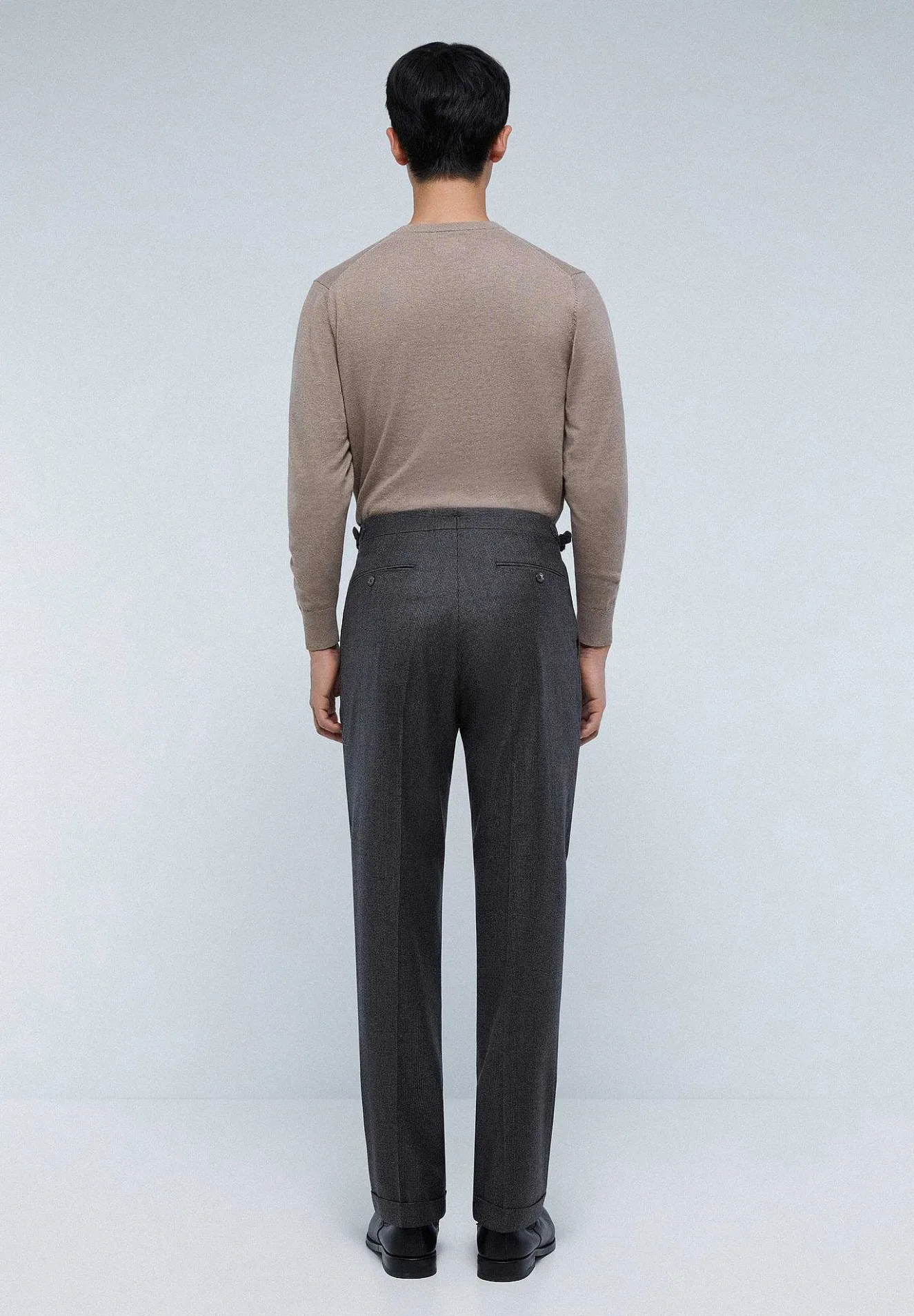 Traje Premium Cuadros Punta De Lanza Gris-Scalpers Best