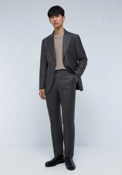 Traje Premium Cuadros Punta De Lanza Gris-Scalpers Best