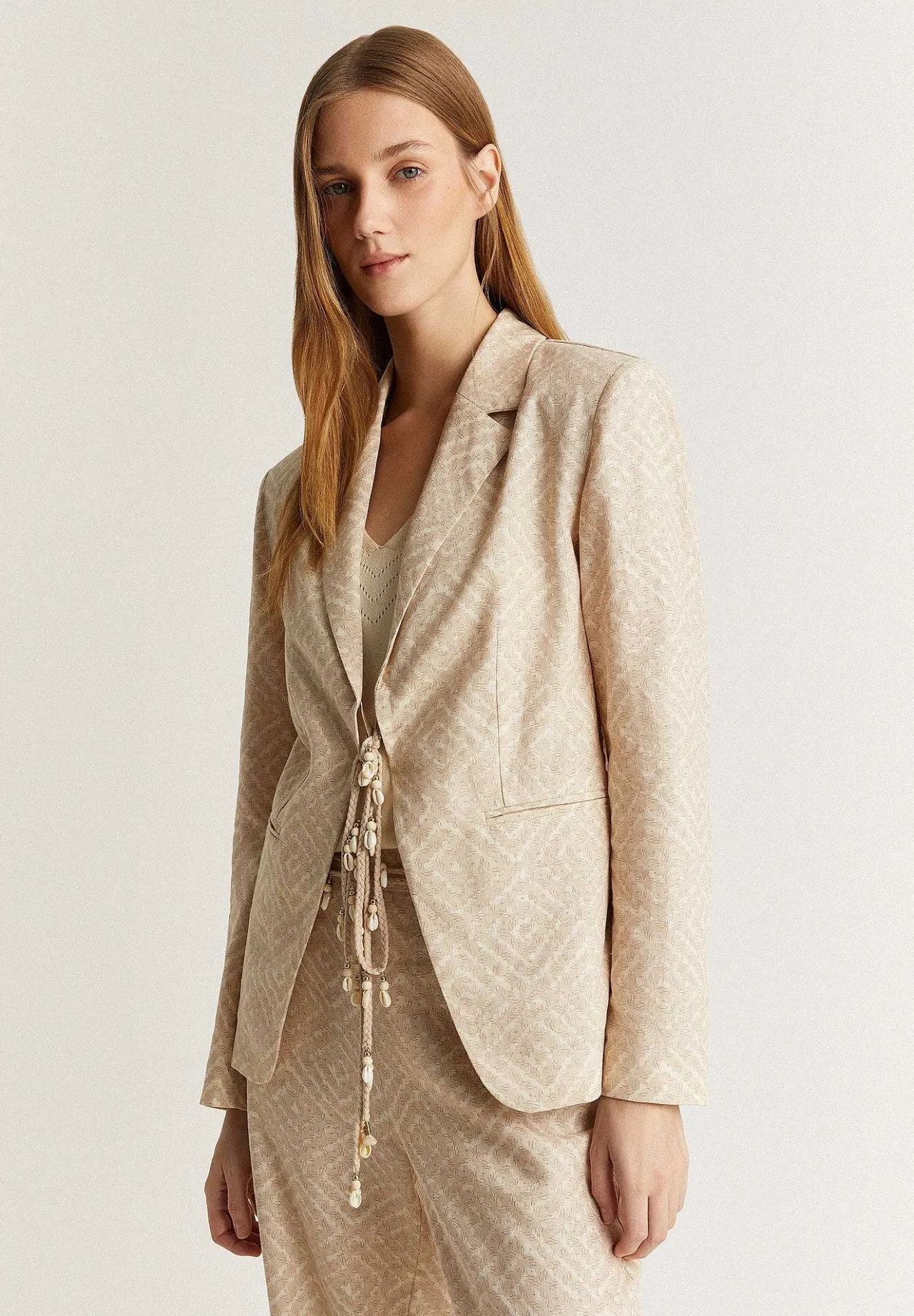 Trim Print Blazer-Scalpers Online