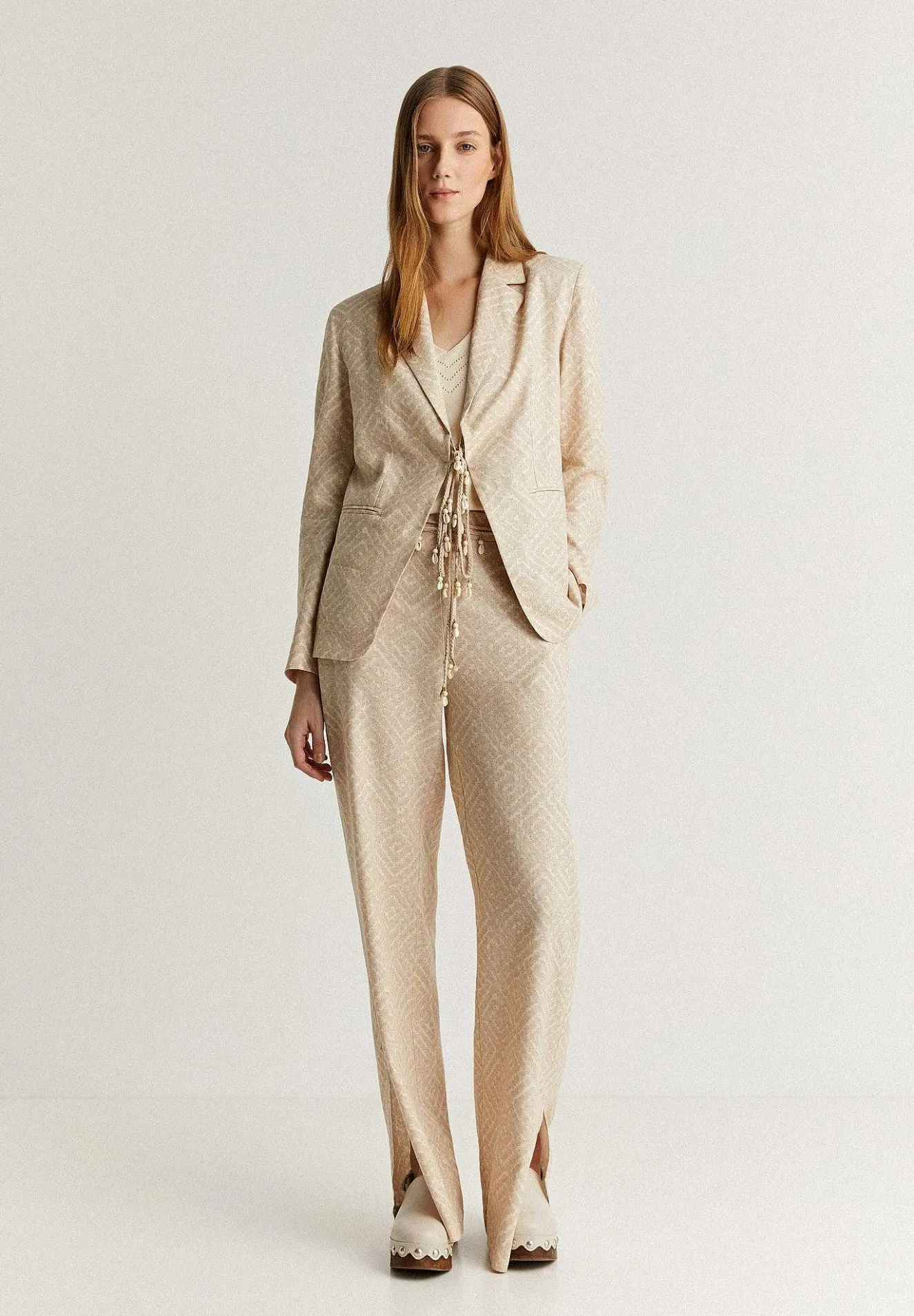 Trim Print Blazer-Scalpers Online