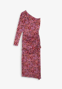 Vestido Asimetrico Frunces-Scalpers Flash Sale