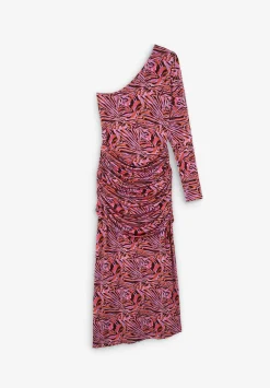 Vestido Asimetrico Frunces-Scalpers Flash Sale