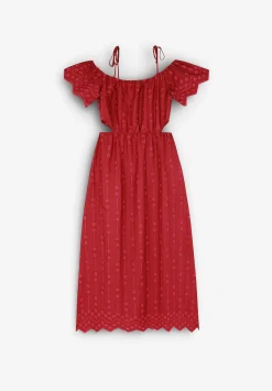 Vestido Bordado Hombro Descubierto-Scalpers Best
