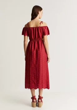 Vestido Bordado Hombro Descubierto-Scalpers Best