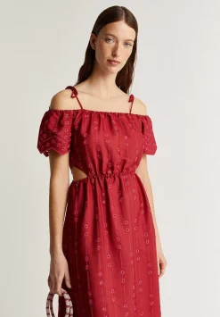 Vestido Bordado Hombro Descubierto-Scalpers Best