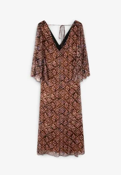 Vestido Etnico Detalle Metalizado-Scalpers Clearance