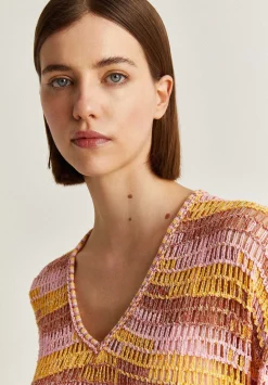 Vestido Midi Crochet Multicolor-Scalpers Sale