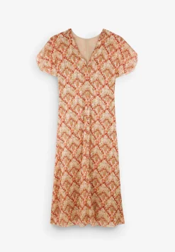 Vestido Midi Frunce Frontal-Scalpers Clearance