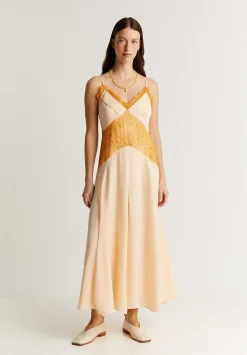 Vestido Midi Lencero Saten-Scalpers Flash Sale
