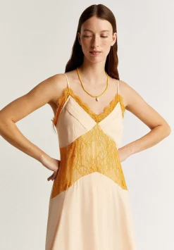 Vestido Midi Lencero Saten-Scalpers Flash Sale