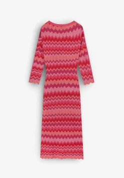 Vestido Midi Punto Zigzag Lurex-Scalpers Discount