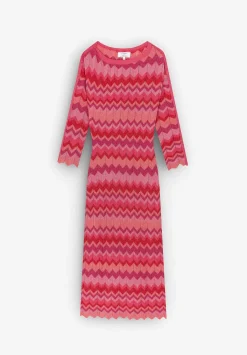Vestido Midi Punto Zigzag Lurex-Scalpers Shop