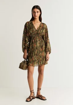 Vestido Mini Print Detalle Metalizado-Scalpers Cheap