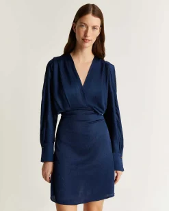 Vestido Mini Satinado Arrugado-Scalpers Clearance